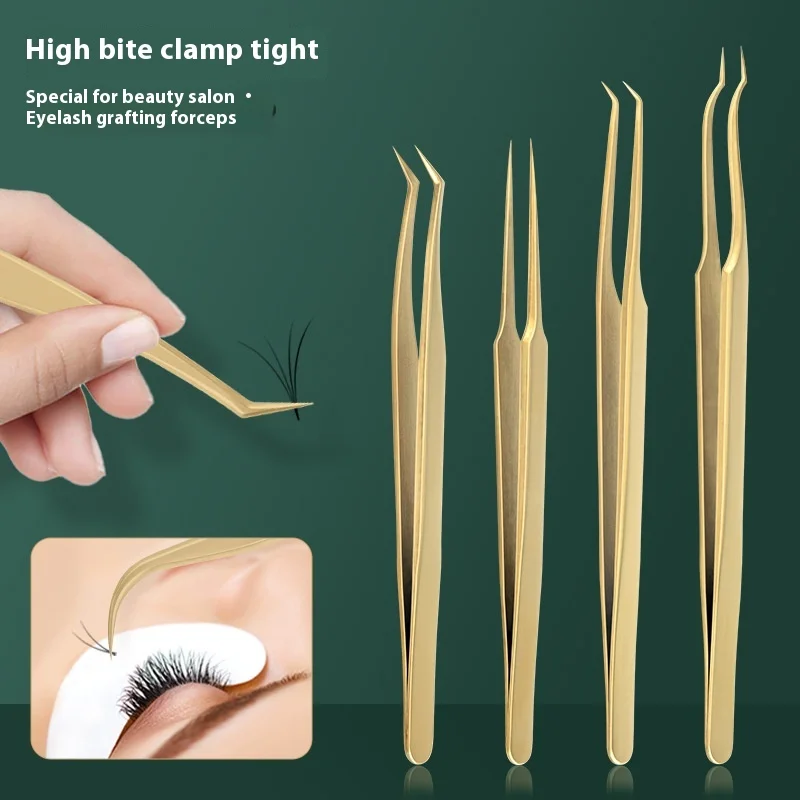 Silver Point Customized Color Coating Eyelash Extension Tweezers Plain Handle Tweezers Eyelash Tweezers Hand Tested Handmade