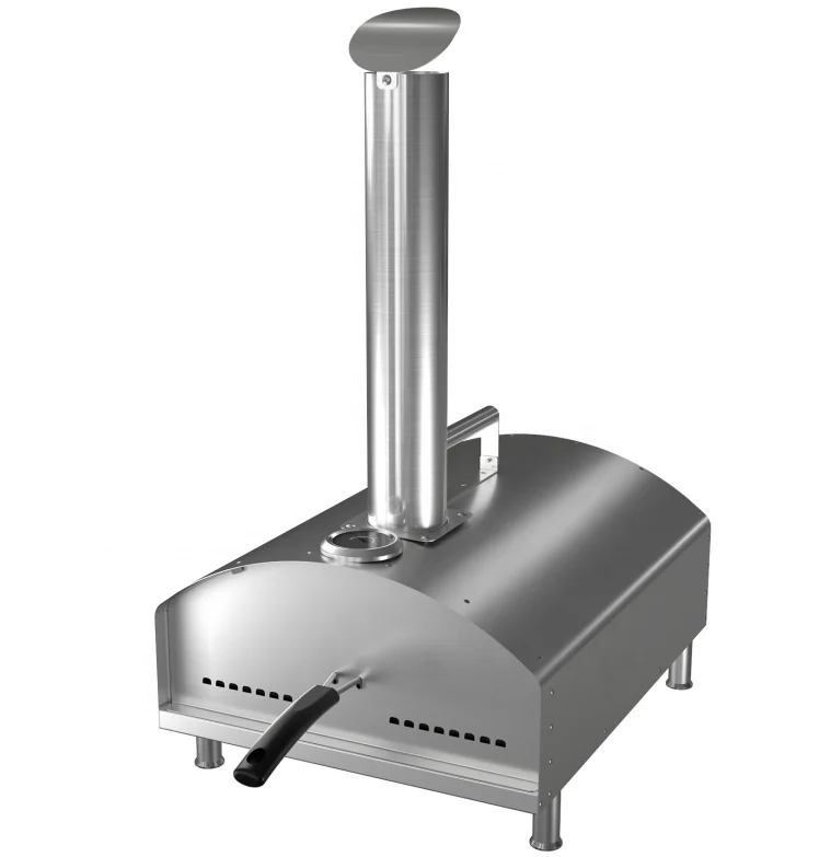 Black powder coating pizza oven Wood pellet barbecue oven