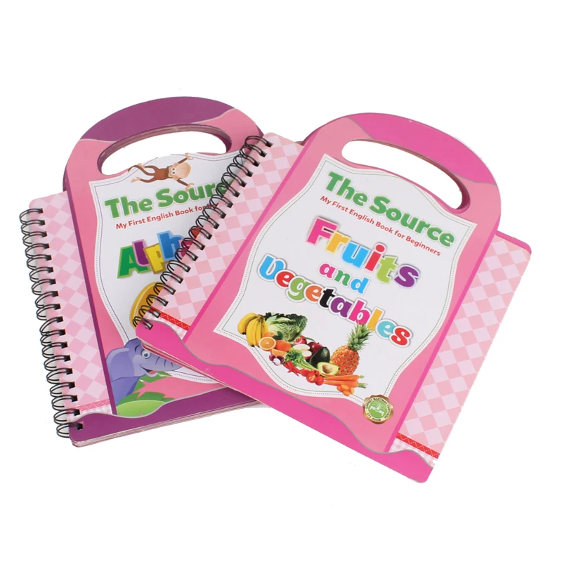 Custom Alphabet Book Study English Bilingual Hardcover ABC Book For Kids With Handle