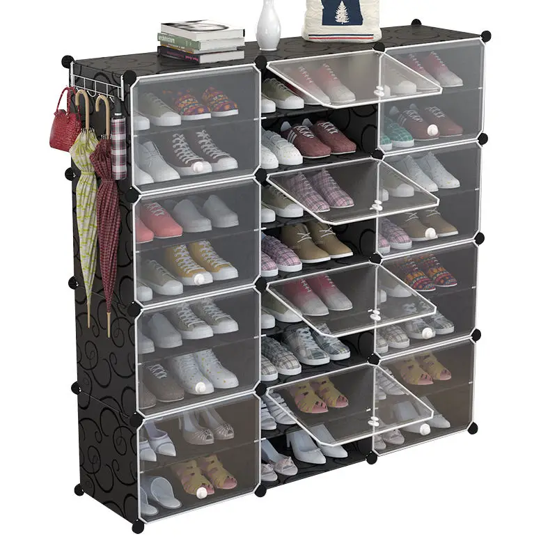 Modern Plastic Stackable Shoe Box And Racks Box Cabinet Storage Designs