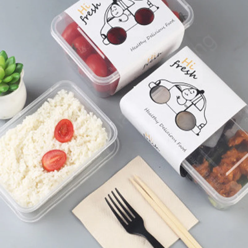 Food boxes food container beautiful disposable hard plastic PP food storage container