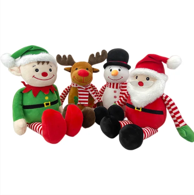 Plush Toy Santa Claus Christmas Elf Snowman cute stuffed Festive Party Gifts Christmas series plush toy wholesale