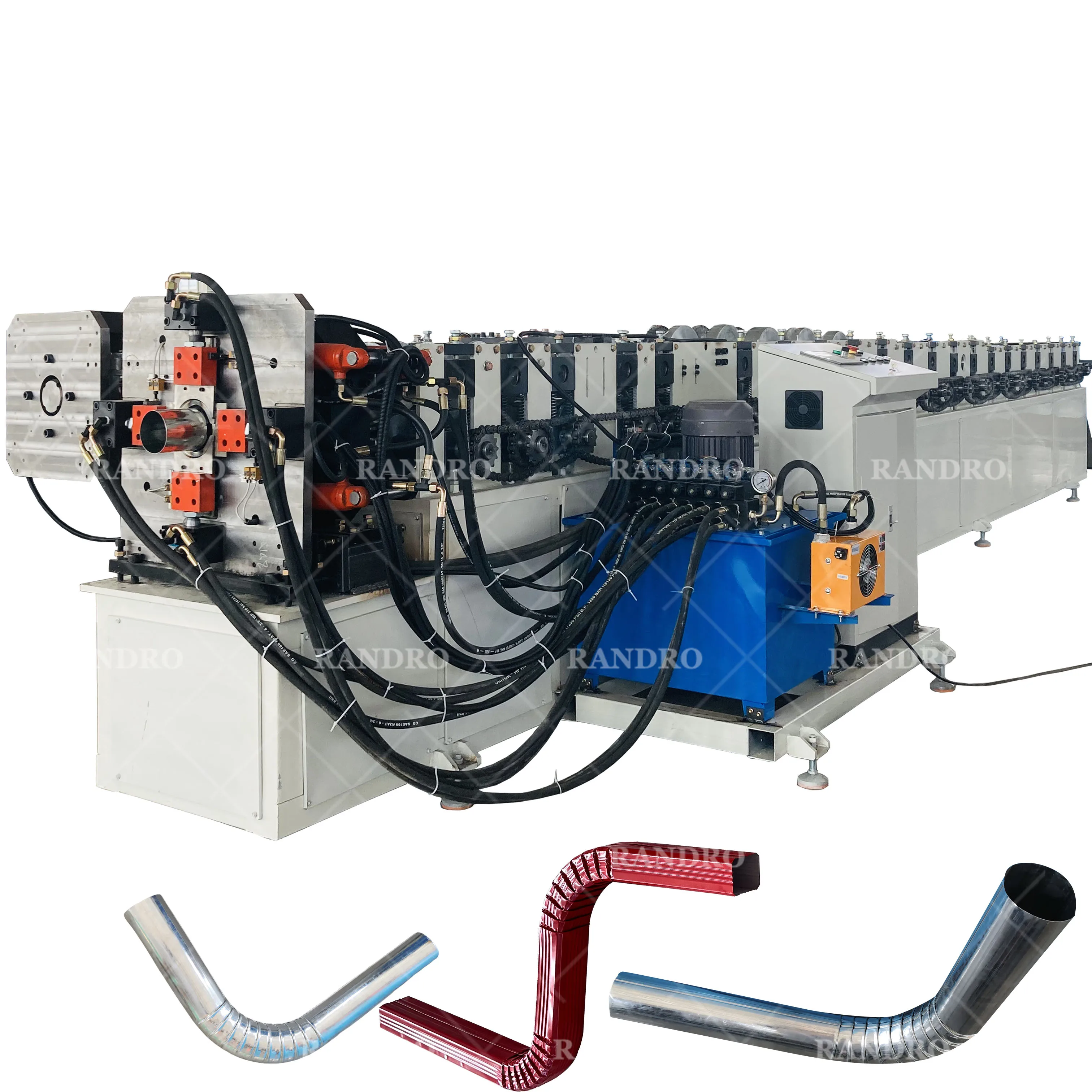 Randro Wholesale Round Downspout Machines Rain Gutter Downspout Making Machine Downpipe Roll Forming Machine
