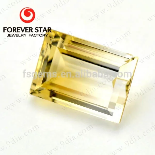 Wholesale New Style Bi Color Citrine White Quartz Rectangle Shape 15*11mm AAA Top Quality Natural Loose Gmstones Siltrine