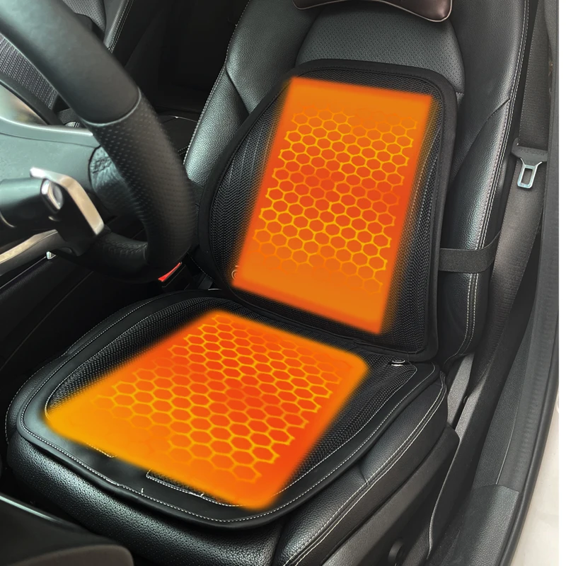 Large size full coverage with dual adjustable car seat cushions and backrest support