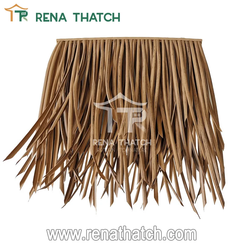 Waterproof durable thatch sheet panel board plastic thatch roof synthetic straw for tropical area use