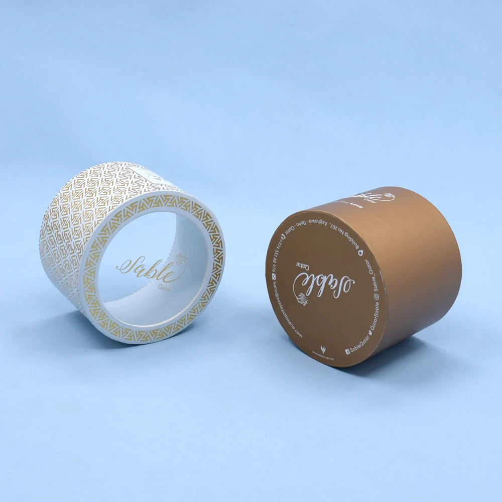 Packaging Paper Gift Carton Light Tube Cardboard Kraft Led Rigid Black Perfume Template Cvlinder Round Box