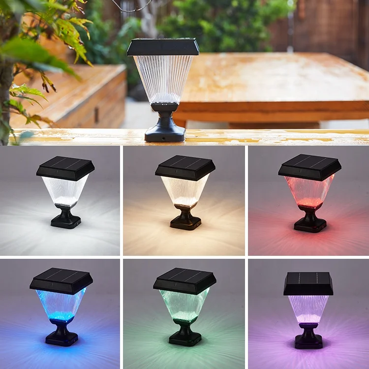 Yunduo all kind of solar pillars light outdoor garden park pathway pillar gate light