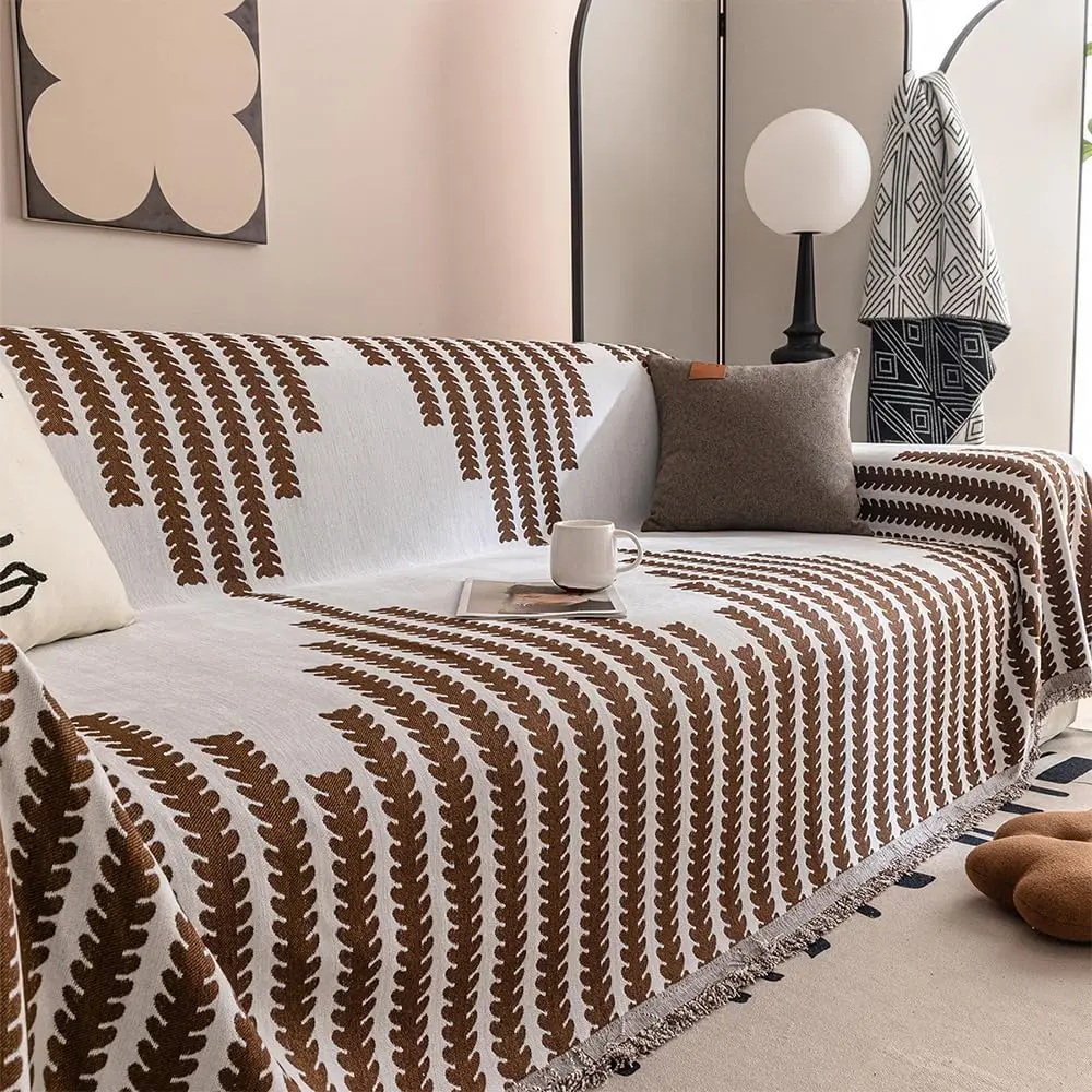 New Double Sided Chenille Sofa Cover Comfy All Seasons Universal Thick Reversible Chenille Sofa Cover