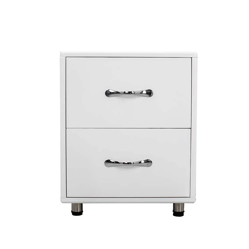 
Rasoo Contemporary White Bed Side Table 2 Drawers Night Stand 