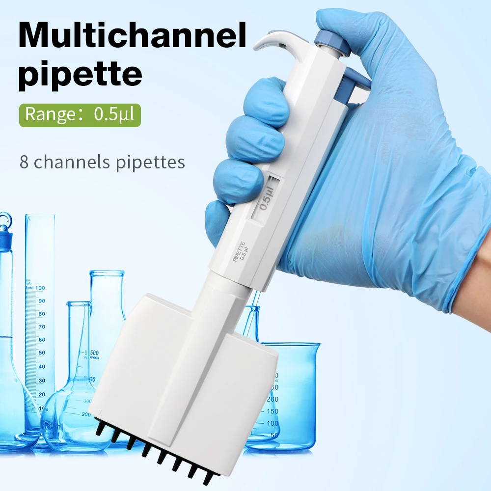 Factory Price 8 Channel Lab Pipette 0.5UL Digital Micro-pipette For Laboratory