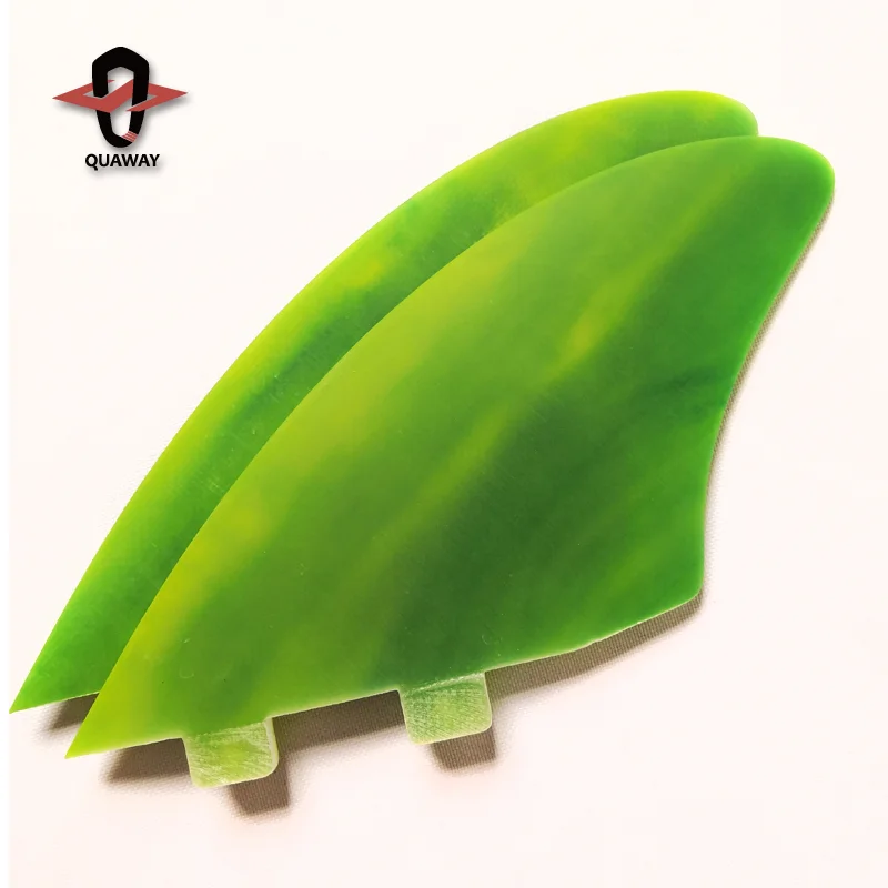 FS Twin Fins Fiberglass 2pcs/set Surf Side Fin