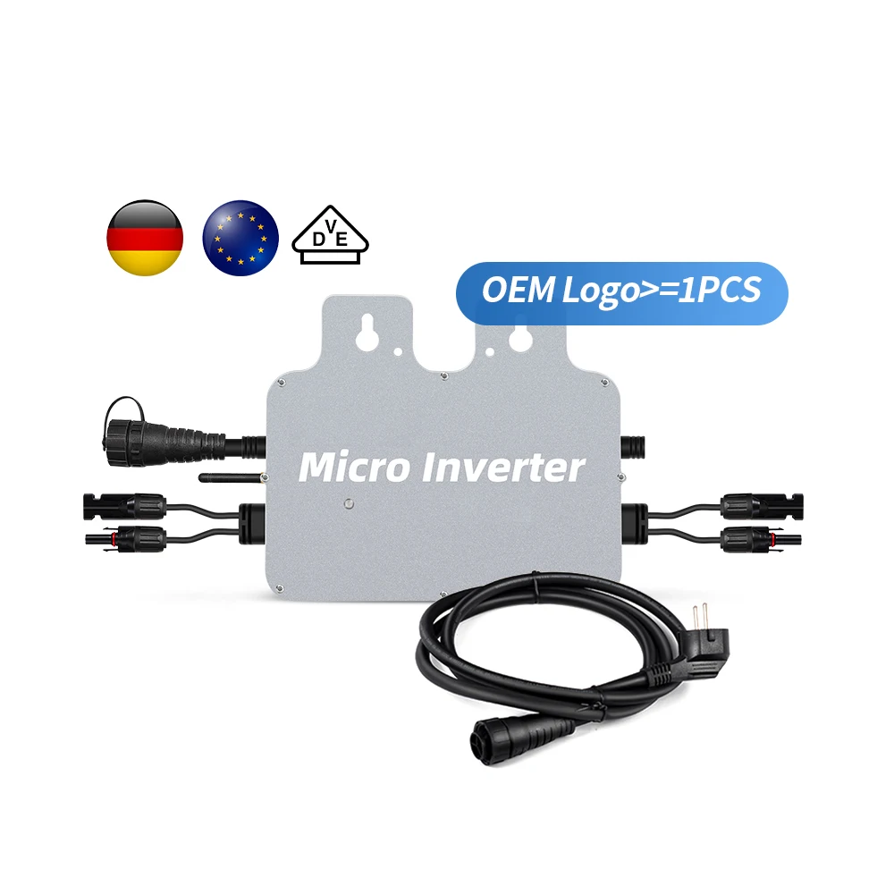 EU Solar Grid Tie Micro Inverter 800W DC To AC 110V 230V VDE4105 Balcony Power Station IP65 Solar Microinverter 800 Watt