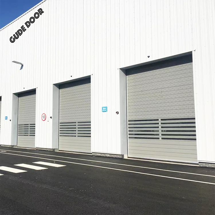 High-Speed Aluminum Alloy Fast Rolling Shutter Door S-Type Lifting Mode Spiral Track Door with Security Features Garages Villas