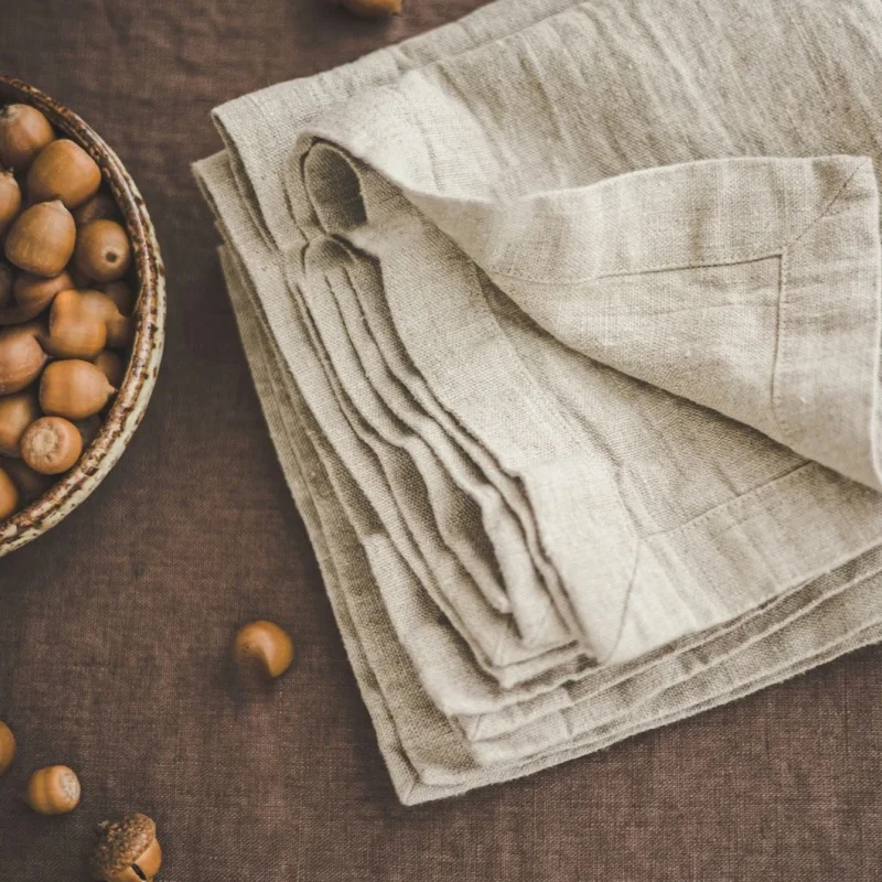 LY-Wholesale custom French restaurant wedding dinner hemstitch events cloth linen 40*40 table napkin