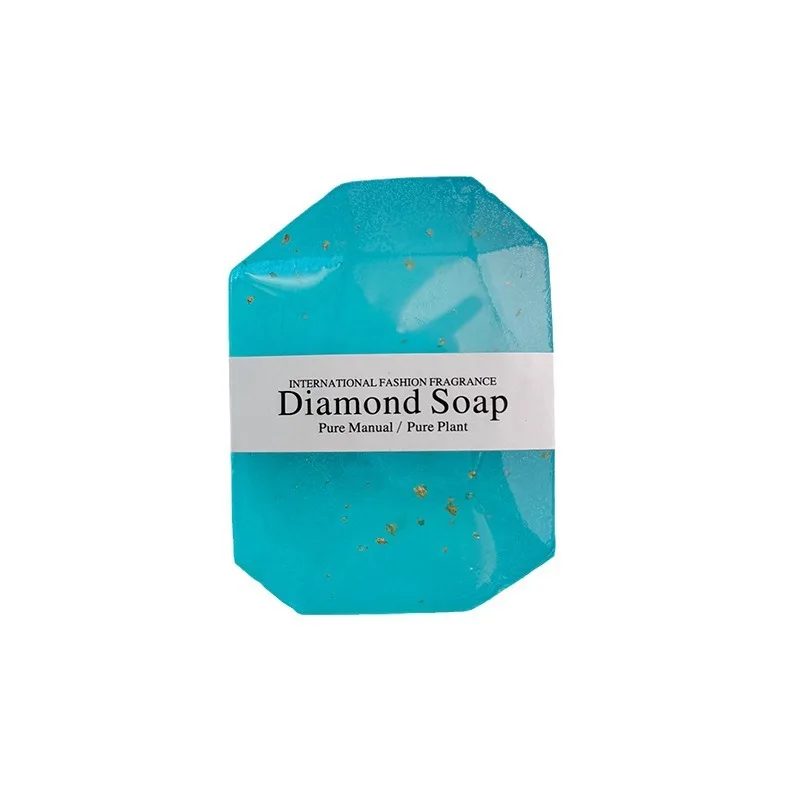 High Quality Wholesale Essential Oil Diamond Hand Transparent Gold Leaf Soap Bath Bath Soap Skin Care Whitening Foam Hand Soap