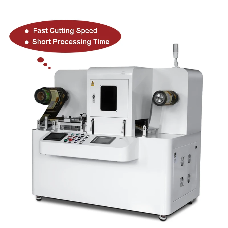 
High Speed Automatic Sticker Cutter Roll Manual Paper Label Rewinding Rotary Paper Die Cutting Machine 