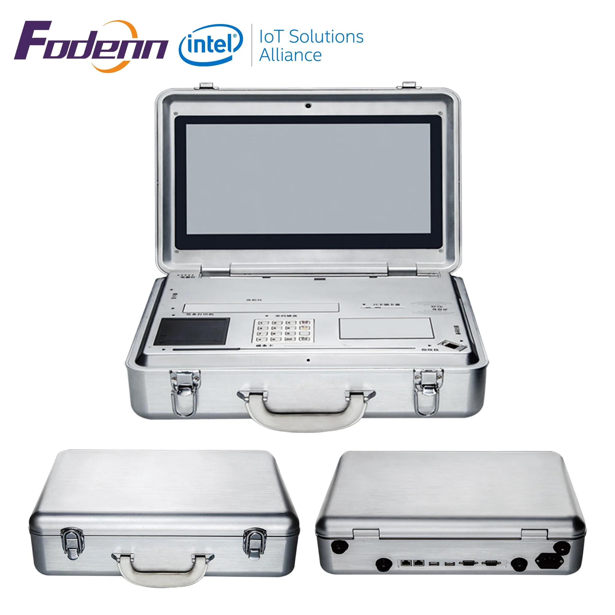 Fodenn with Intel AIoT live face recognition portable Multi-function touch screen Card Issuer payment bank kiosk
