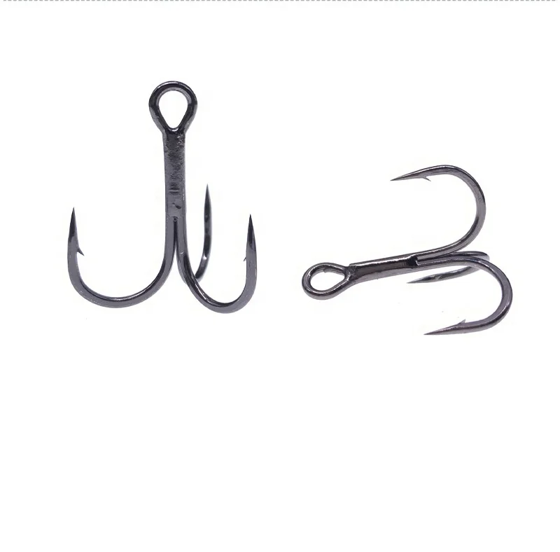 KM Carbon Steel Hook Overturned Fishing Tackle Round Bend Other Fishhooks Treble Hooks