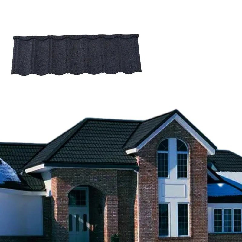 Flame retardant and waterproof panel  metal China factory wholesale high quality stone coating roof 0.4mm bond tile roof tiles