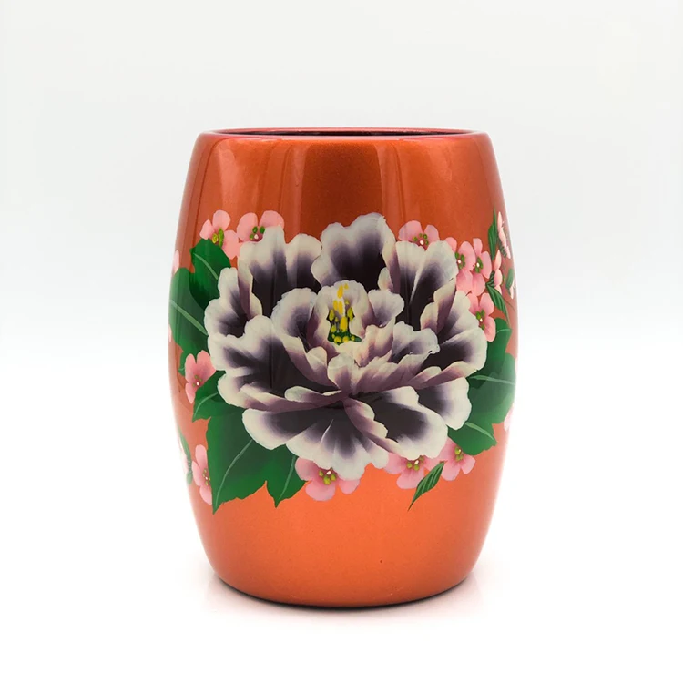 Sale exquisite gorgeous rich peony rose gold pen holder at low price