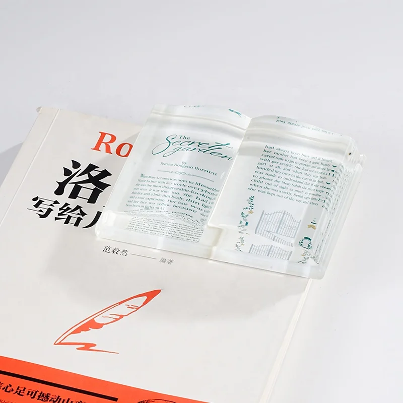 customized logo print Crystal Book Min Top Quality Blank Wholesale UV Engraved Crystal Cube Glass Crystal Book award