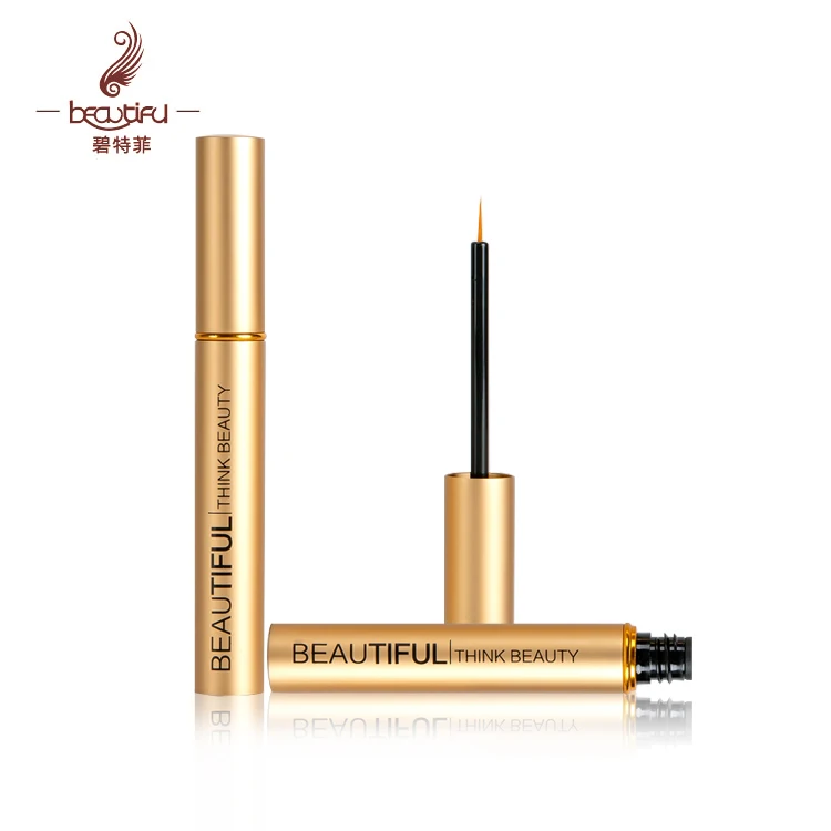 Luxury empty 2ml 3ml 5ml empty aluminum gold eyelash and eyebrow growth serum tubes,eyelash mascara bottle,hair dye container