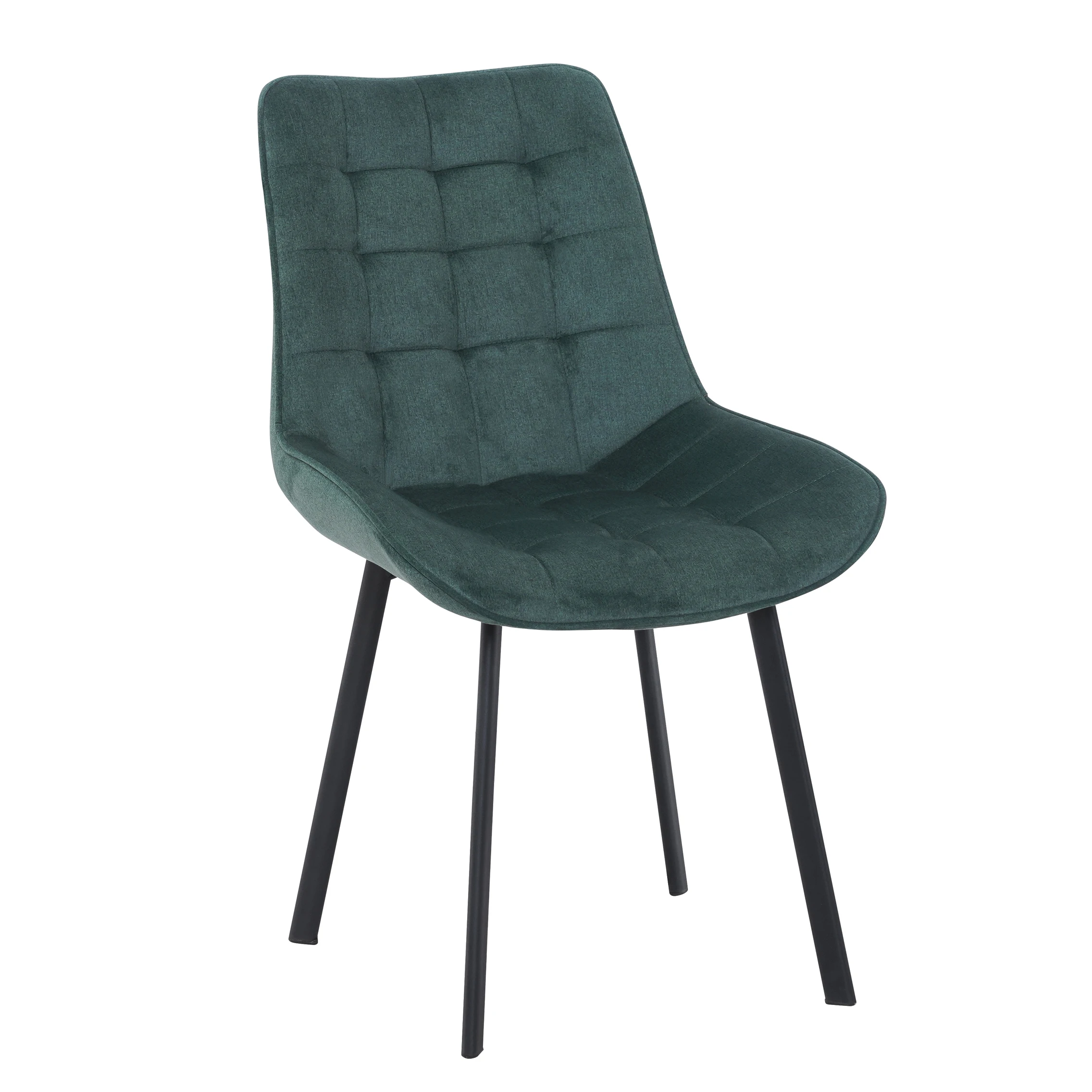 Современный обеденный стул Langfang с металлическими ножками, фабричная цена, бархатная ткань, обивочная нагрузка россыпью