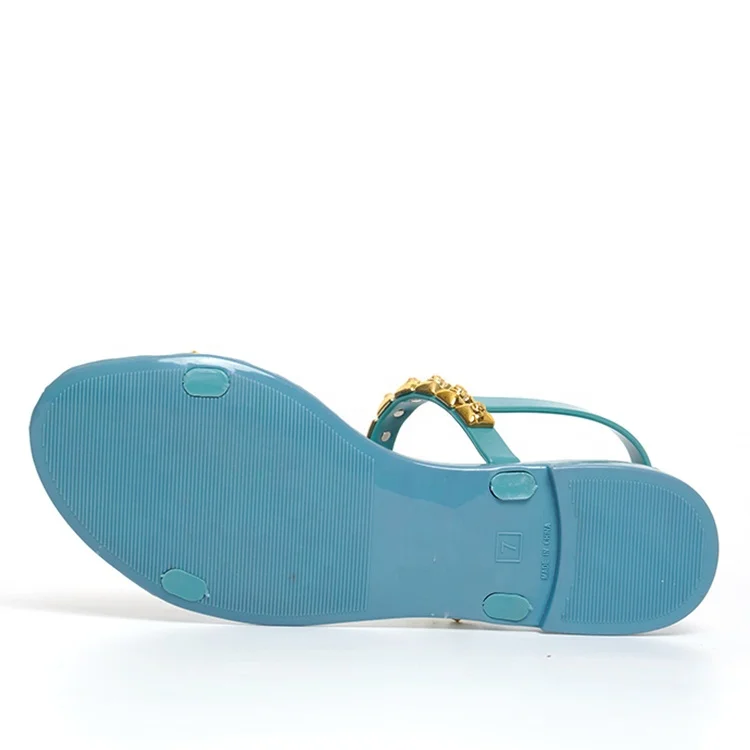 2021 Girls Korean Jelly Water Flats Womens Fashion Sandals Manufacturer Wholesale PVC Summer Women Shoes New Jelly Sandal Shoes