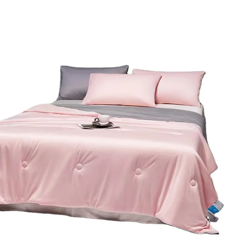 Mother and Child Summer Cooling Mulberry Silk Comforter Pure Silk Quilt 100% Natural Long Strand Silk Fill Duvet for Home