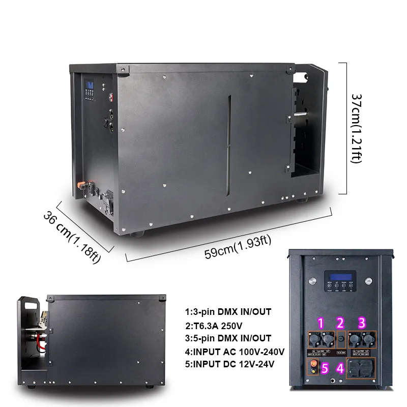 210 Degree Fire Flame Machine DMX Fireworks Machine Stage Effect Moving Head Fire Flame Machine for Stage Music Festival Events