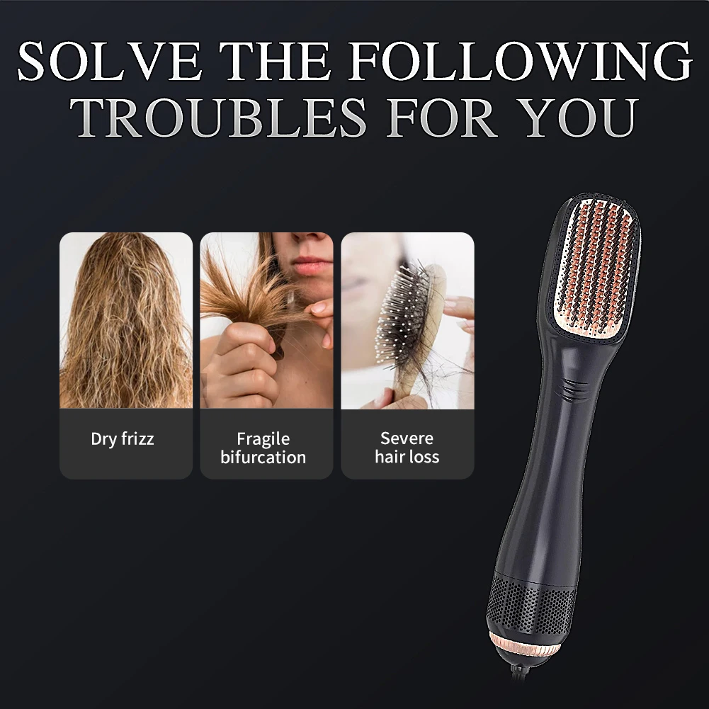 GTP Private Labeling Infrared Hair Straightening Comb Portable Hot Air Brush Water Mist Spray Hair Dryer Hair Dryer Brush