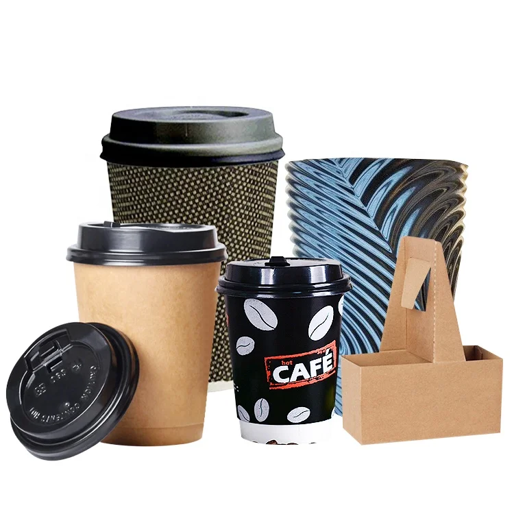 Customised Printed Disposable Hot Drinking Coffee Paper Cups Manufacturer
