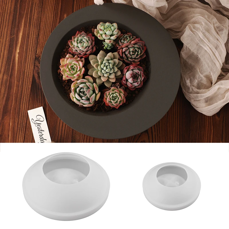Early Riser Cement flowerpot silicone mold resin silicone gypsum concrete candle ware candle bowl mold