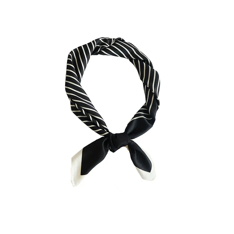 New Fashion Summer Scarves For Women Best Matched Summer Silk Square Scarf Black and White Color Wholesales brand scarf summer