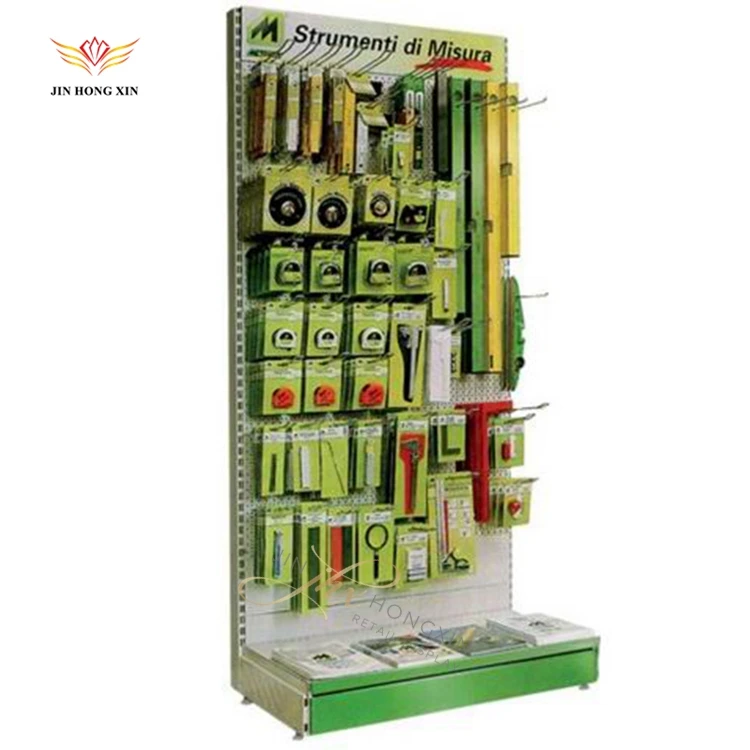 Affordable Retail store fixtures metal racks stand for Hardware tool and Door lock floor standing display