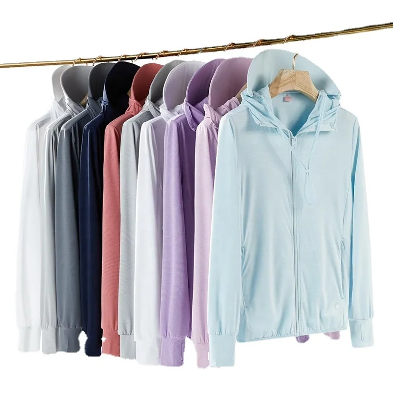 Летняя шелковая Солнцезащитная одежда со съемной шляпой, УФ-50 + УФ-защита, уличная охлаждающая куртка для женщин и мужчин