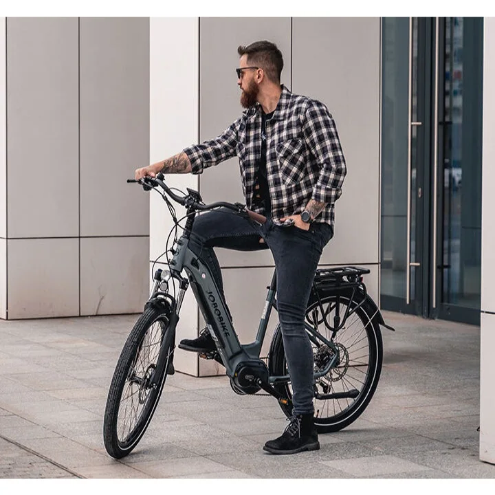 Электрический велосипед JOBOBIKE 36 В 14 А 7 скоростей 26/28 дюймов электрический городской умный электронный с рамой из сплава для мужчин