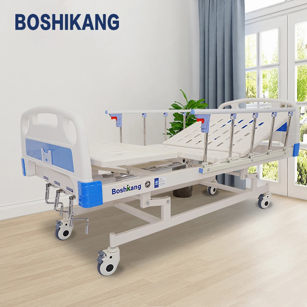 manual hospital beds  medical  hospital beds with 3 cranks hospital bed for patient wholesale