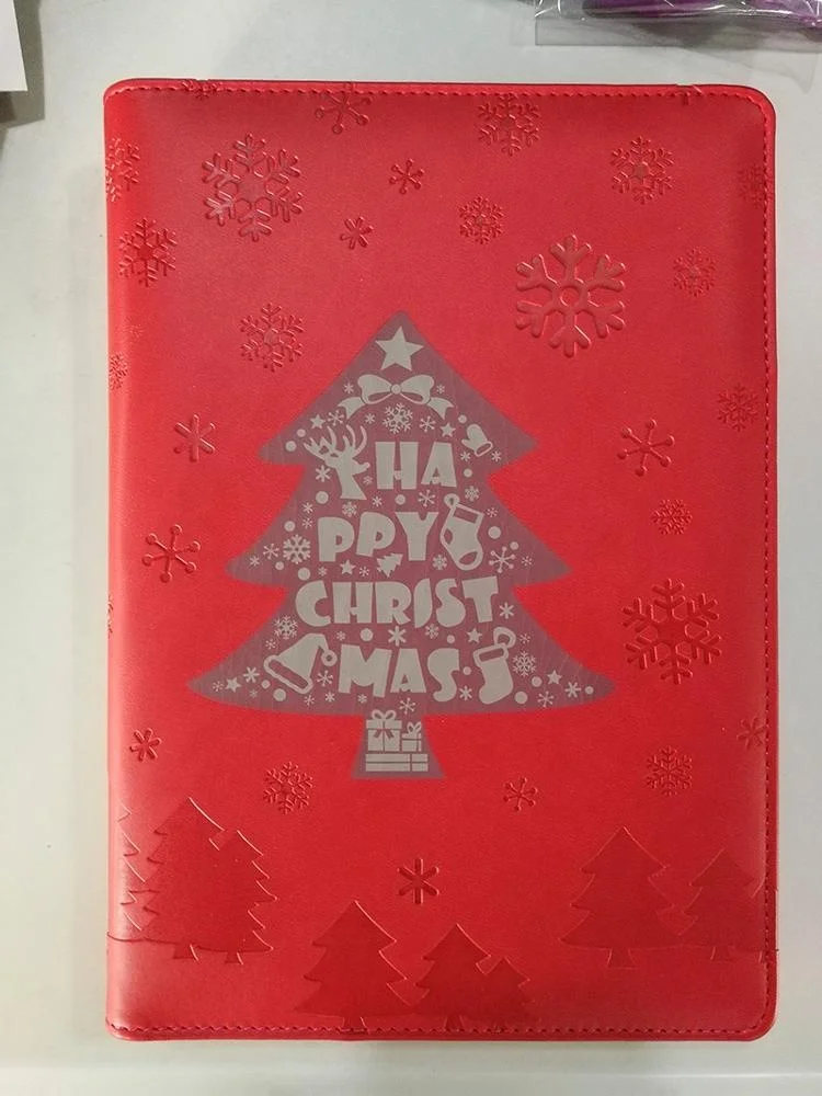 Милый новогодний блокнот из искусственной кожи с новым дизайном