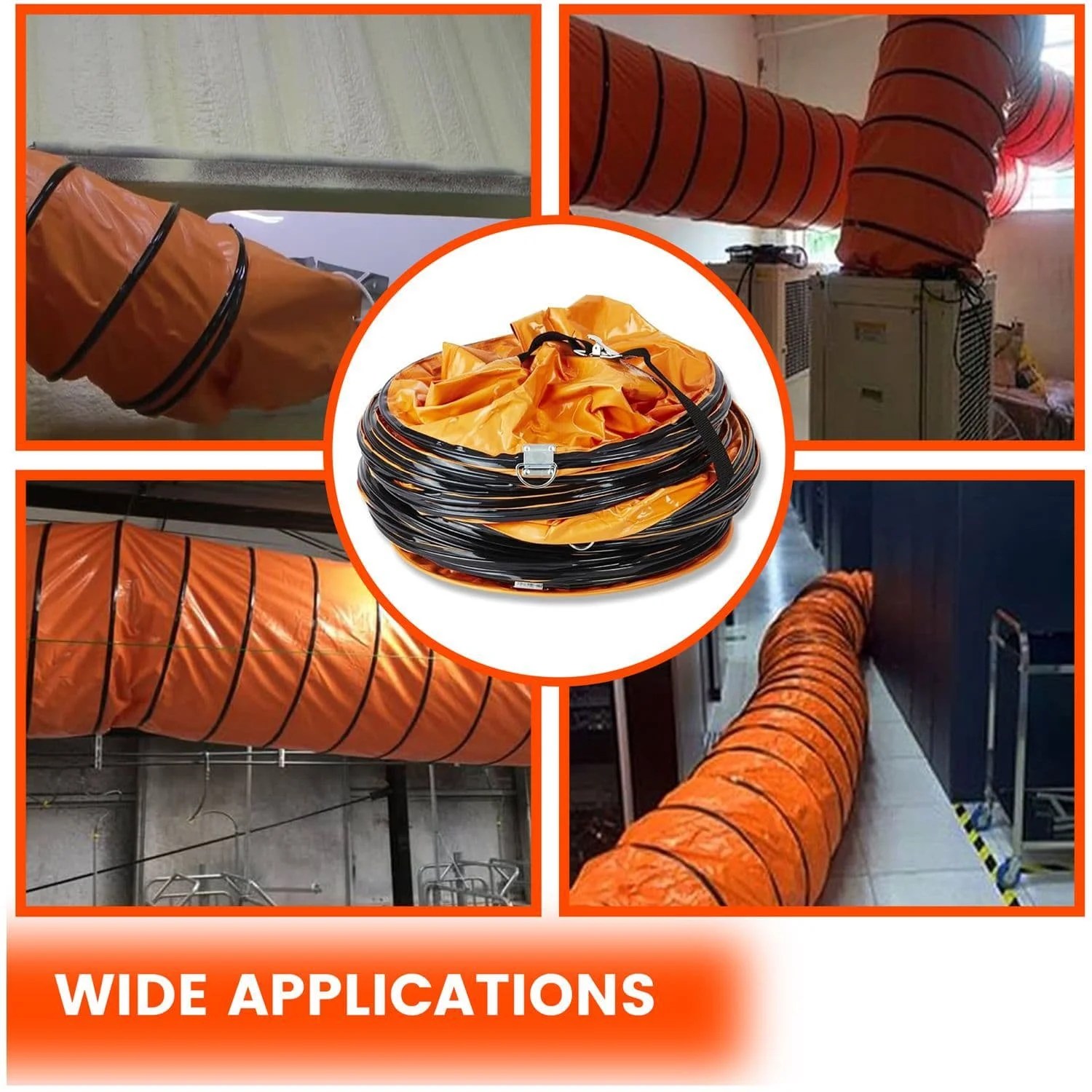 Exhaust fume industrial waste PVC air duct hose