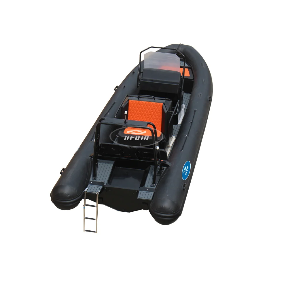 Popular RIB700 23feet semi rigid boats aluminum hull hypalon rib inflatable rowing boat