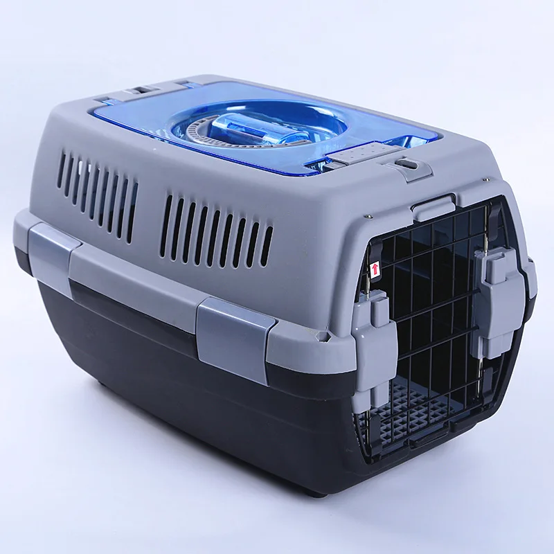Новая Утвержденная авиакомпанией клетка для путешествий с животными для домашних животных, пластиковая клетка для переноски собак