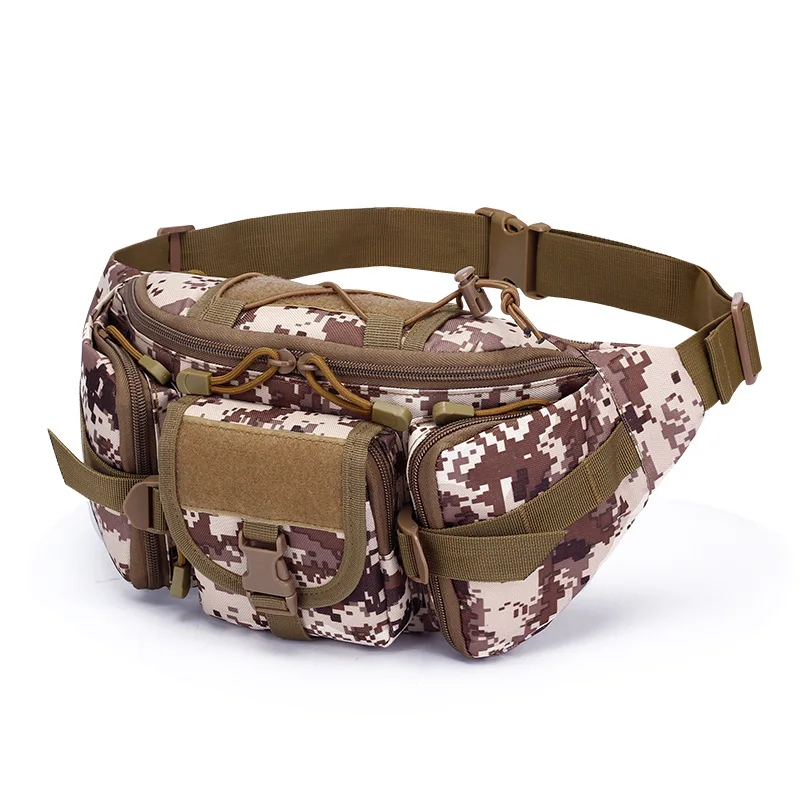 2024 Tactical Waist Bag Hiking Camping Elastic Belt Waterproof Sport Running Riding Fanny Packs Camouflage Tactical Chest Bag