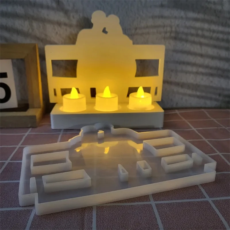 Park Chair Couple Plugs Decorative Plaster Mold DIY Silicone Mould Cement Moulds