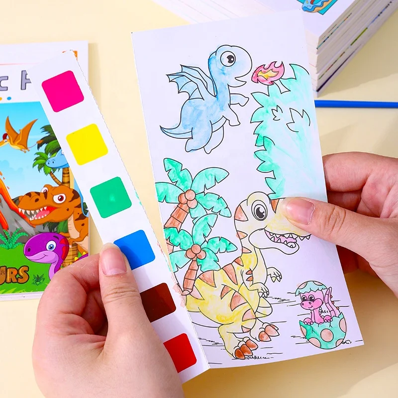 2024 Children Watercolor Paper Book For Painting Pocket Books Drawing Watercolour Paint Set Toys For Kids