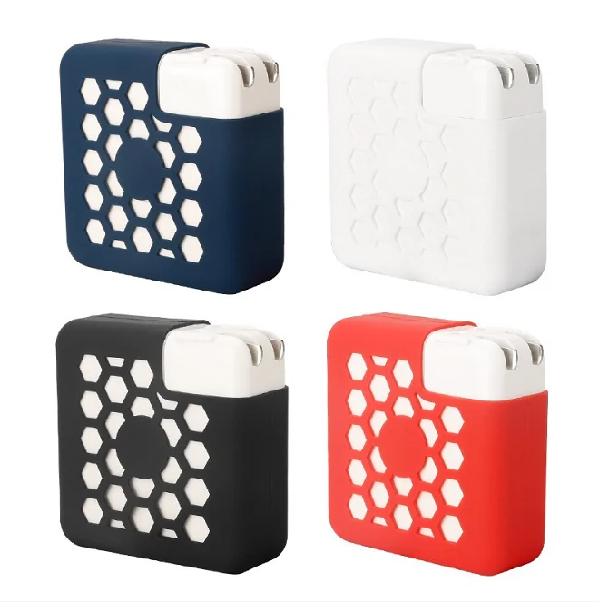 For Macbook pro 45W/60W/85W Silicone Shock Proof Charger Protector Case Cover For Laptop power plug charger Protective Case