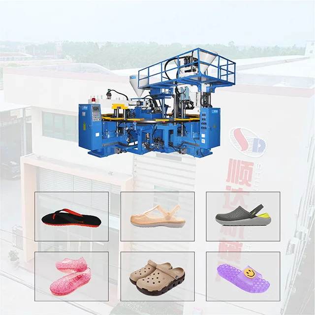 Brand new one-year warranty Pvc Two Color Air-blowing And Jelly Shoes Injection Molding Machine