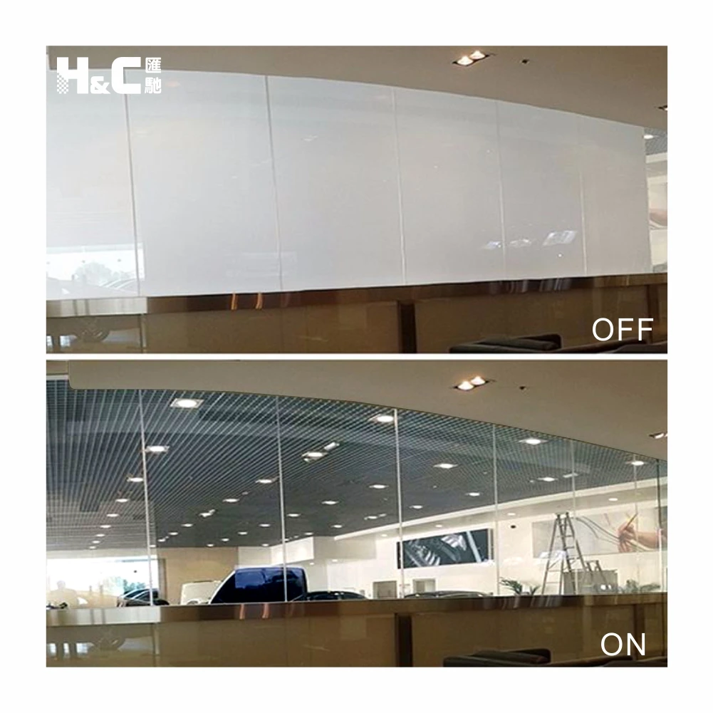 home office decoration privacy auto tint window glass pdlc smart film switchable