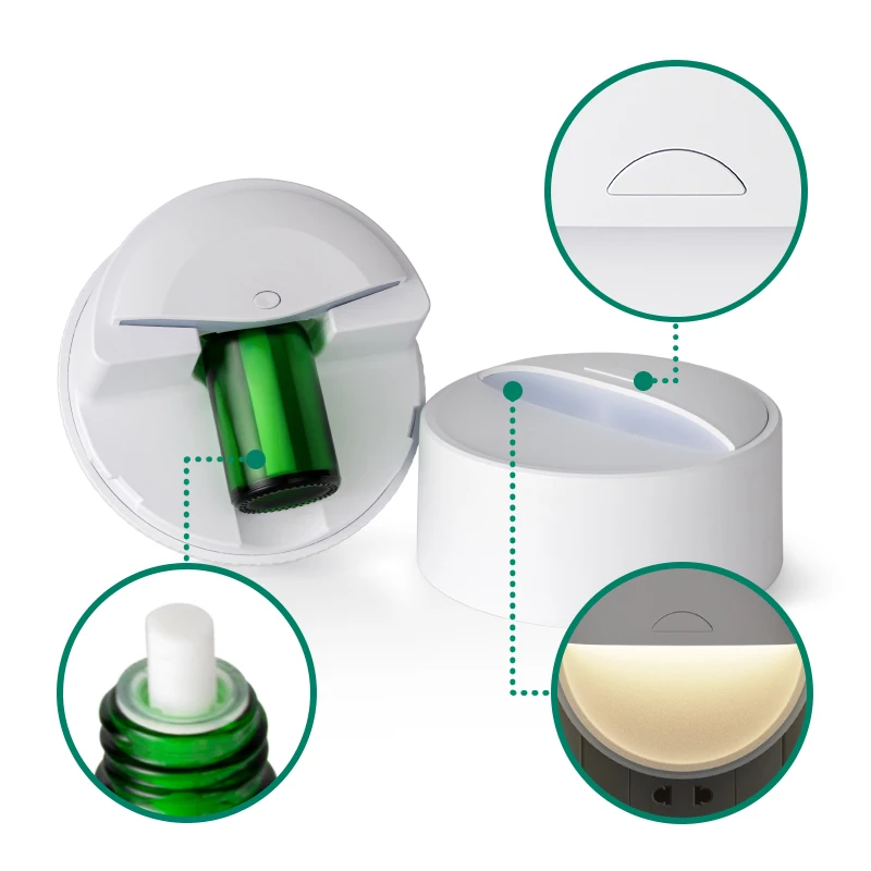 Lemoworld Wall Plug in Night Light Aroma Scent Nebulizer Aromatherapy Essential Oil Diffuser